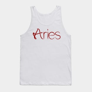 Fancy Aries Script Tank Top